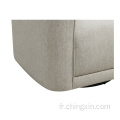 Chaise d'accent de bras pivotant gris moderne